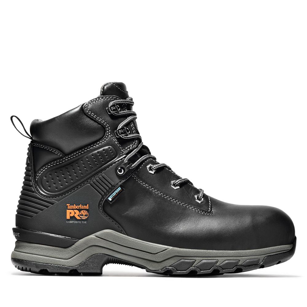 Timberland Μποτακια Εργασίας Ανδρικα Μαυρα - Pro® Hypercharge 6" Comp Toe - Greece 3950248-SN